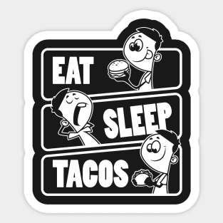Eat Sleep Tacos Repeat - Mexican taco food lover graphic Sticker